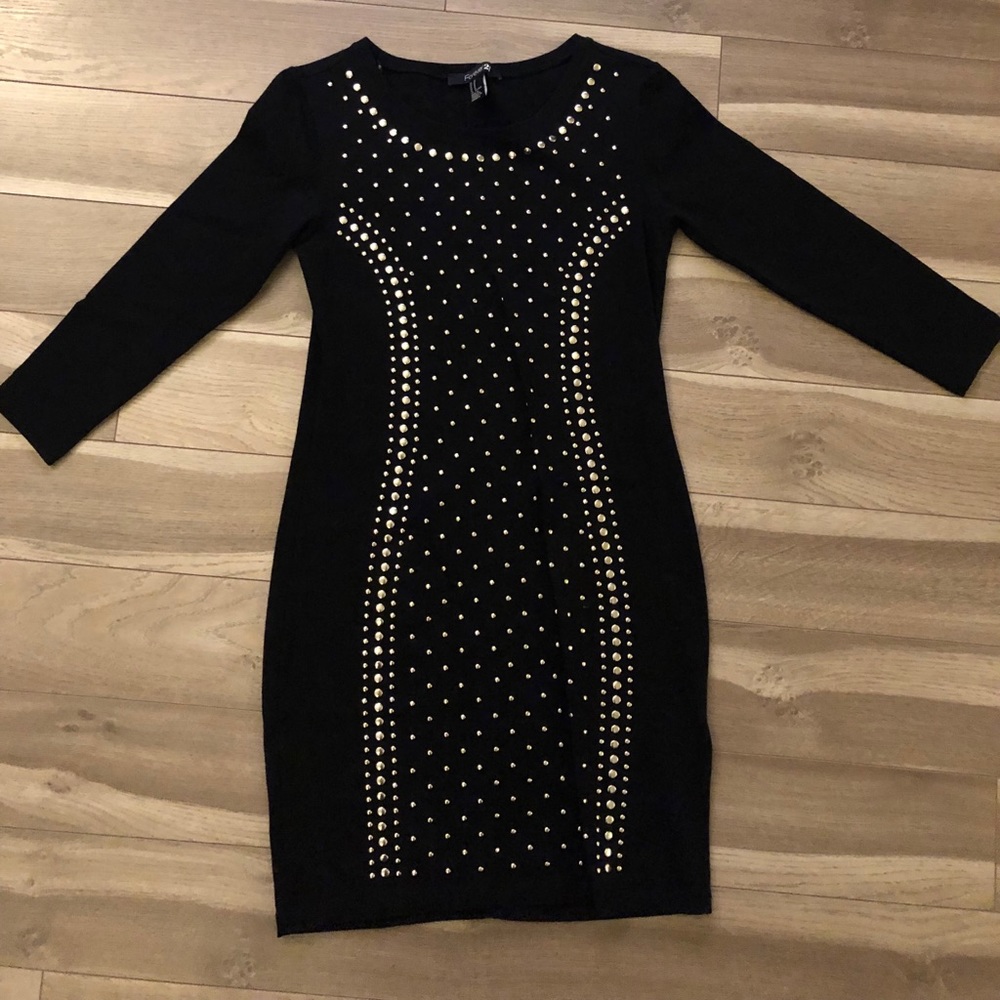 Black dress with silver beads for sale!